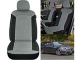 Breathable Mesh Front Seat Covers; Black and Gray (Universal; Some Adaptation May Be Required)