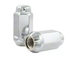 Bulge Chrome Acorn Lug Nut Kit; 14mm x 1.5; Set of 32 (07-24 Sierra 2500 HD)