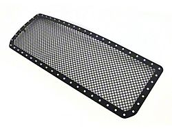 Carbon Steel Rivet Upper Grille Insert; Black (15-19 Sierra 2500 HD)