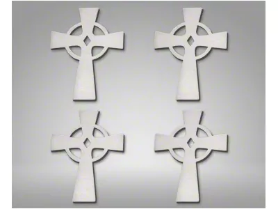 Celtic Cross Emblems; Brushed (Universal; Some Adaptation May Be Required)