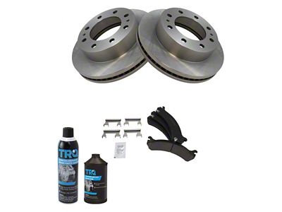 Ceramic 8-Lug Brake Rotor and Pad Kit; Front (07-10 Sierra 2500 HD)