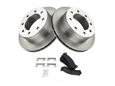 Ceramic 8-Lug Brake Rotor and Pad Kit; Rear (07-10 Sierra 2500 HD)