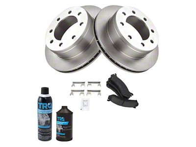 Ceramic 8-Lug Brake Rotor and Pad Kit; Rear (07-10 Sierra 2500 HD)