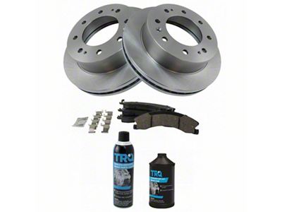 Ceramic 8-Lug Brake Rotor and Pad Kit; Front (11-19 Sierra 2500 HD)