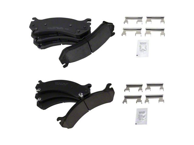 Ceramic Brake Pads; Front and Rear (07-10 Sierra 2500 HD)