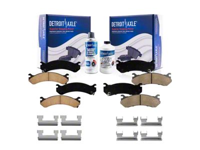 Ceramic Brake Pads; Front and Rear (07-10 Sierra 2500 HD)