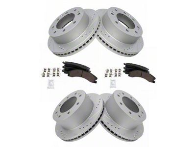 Ceramic Performance Brake Rotor and Pad Kit; Front and Rear (11-19 Sierra 2500 HD)