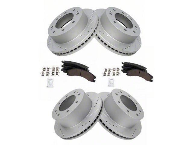 Ceramic Performance Brake Rotor and Pad Kit; Front and Rear (11-19 Sierra 2500 HD)