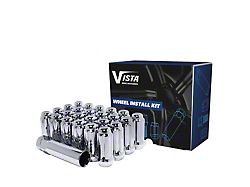 Chrome Acorn Spline Lug Nuts for Aftermarket Wheels; M14x1.5; Set of 32 (01-26 Sierra 2500 HD)