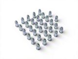 Chrome Bulge Acorn Lug Nut Kit; 14mm x 1.5; Set of 32 (07-26 Sierra 2500 HD)