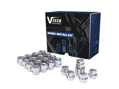 Chrome Open Acorn Lug Nuts; M14x1.5; Set of 32 (01-26 Sierra 2500 HD)