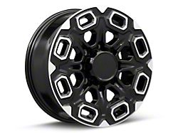 CV64B Black Machined 8-Lug Wheel; 20x8.5; 47mm Offset (20-25 Sierra 2500 HD)