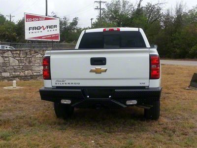 Diamond Rear Bumper with Backup Lights; Black (07-10 Sierra 2500 HD)