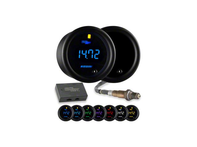 Digital Wideband Air/Fuel Ratio Gauge; Tinted 7 Color (Universal; Some Adaptation May Be Required)