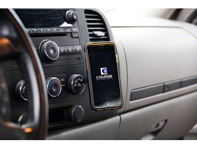 Direct Fit Phone Mount with Charging Auto Closing Cradle Head; Tan (07-14 Sierra 2500 HD)
