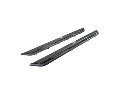 Go Rhino Dominator Xtreme DT Side Step Bars; Textured Black (07-10 Sierra 2500 HD Extended Cab; 11-19 6.0L Sierra 2500 HD Extended/Double Cab)