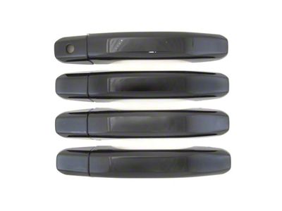 Chrome Delete Door Handle Covers; Gloss Black (20-25 Sierra 2500 HD)