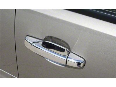 Putco Door Handle Covers without Passenger Keyhole; Chrome (07-14 Sierra 2500 HD Regular Cab, Extended Cab)