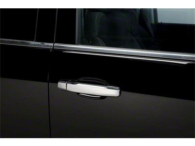 Putco Door Handle Covers without Passenger Keyhole; Chrome (15-19 Sierra 2500 HD Regular Cab, Double Cab)
