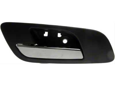 Interior Door Handle; Front Left; Ebony with Chrome; Plastic; Without Heated Seats and Memory (07-14 Sierra 2500 HD)