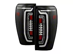 DRL LED Tail Lights; Black Housing; Clear Lens (20-24 Sierra 2500 HD w/ Factory LED Tail Lights)