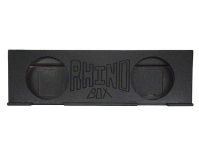 Dual 10-Inch Behind Seat Front Firing Subwoofer Box; Poly Coated (01-06 Sierra 2500 HD Crew Cab)