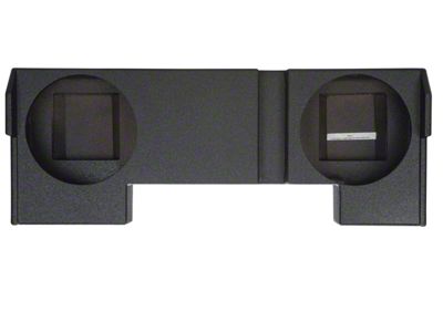 Dual 12-Inch Down Firing Subwoofer Box; Poly Coated (01-06 Sierra 2500 HD Crew Cab)