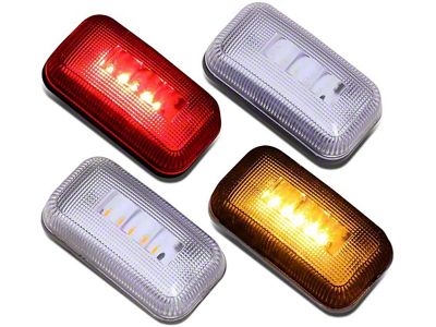 Dually LED Side Marker Lights; Clear (15-19 Sierra 2500 HD)