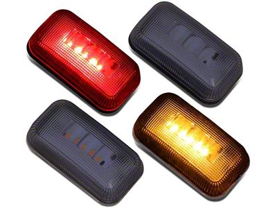 Dually LED Side Marker Lights; Smoked (15-19 Sierra 2500 HD)