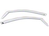 Putco Element Chrome Window Visors; Channel Mount; Front (20-26 Sierra 2500 HD Double Cab, Crew Cab)
