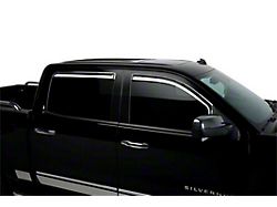 Putco Element Chrome Window Visors; Front and Rear (15-19 Sierra 2500 HD Crew Cab)