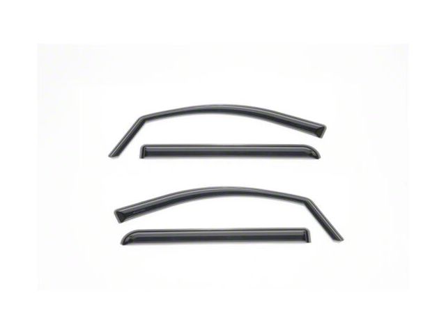 Putco Element Tinted Window Visors; Channel Mount; Front and Rear (15-19 Sierra 2500 HD Crew Cab)