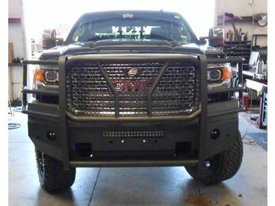 Elevation Front Bumper; Fine Textured Black (15-19 Sierra 2500 HD)