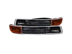 Euro Style Parking Lights; Black (01-06 Sierra 2500 HD)