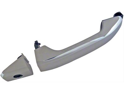 Exterior Door Handle; Front Left; Chrome; Plastic; Without Passive Entry (15-19 Sierra 2500 HD)