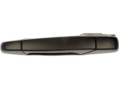 Exterior Door Handle; Rear Left; Smooth Black; Paint to Match; Without Chrome Lever (07-14 Sierra 2500 HD Crew Cab)