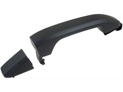 Exterior Door Handle; Rear Right and Left; Textured Black; Plastic; Without Passive Entry (15-19 Sierra 2500 HD)