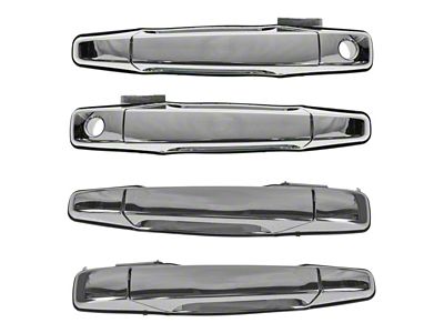 Exterior Door Handles; Front and Rear; Chrome (07-13 Sierra 2500 HD Crew Cab)