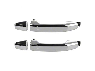 Exterior Door Handles; Rear; Chrome (15-17 Sierra 2500 HD Crew Cab)