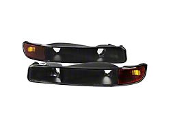 Factory Style Bumper Lights; Matte Black (01-06 Sierra 2500 HD, Excluding Denali)