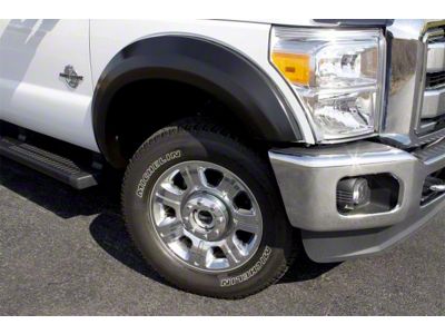 Elite Series Extra Wide Style Fender Flares; Front; Smooth Black (07-14 Sierra 2500 HD)