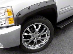 Elite Series Rivet Style Fender Flares; Front and Rear; Smooth Black (15-19 Sierra 2500 HD)