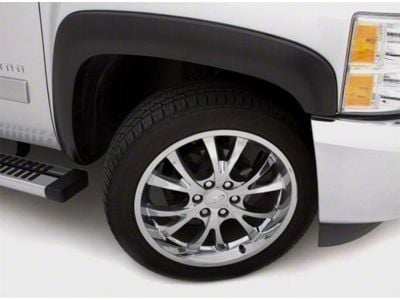 Elite Series Sport Style Fender Flares; Front and Rear; Smooth Black (07-14 Sierra 2500 HD SRW)