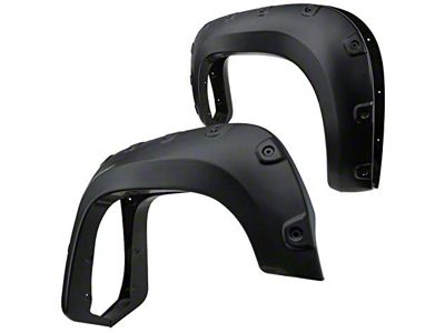Fender Flares; Front and Rear; Smooth Black (07-13 Sierra 2500 HD)