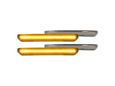 Fender Lenses with White LED Lights; Clear (20-25 Sierra 2500 HD)