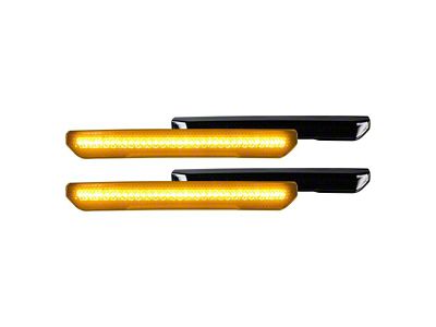 Fender Lenses with White LED Lights; Smoked (20-25 Sierra 2500 HD)