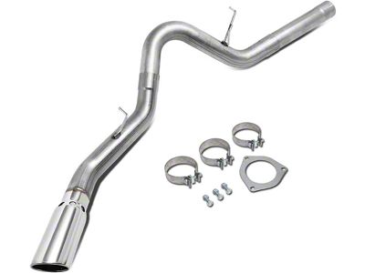 Filter-Back Single Exhaust System with Polished Tip; Side Exit (07-10 6.6L Duramax Sierra 2500 HD)