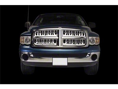 Putco Flaming Inferno Upper Overlay Grille; Polished (07-10 Sierra 2500 HD)