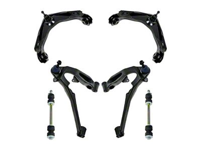 Front Upper and Lower Control Arms with Ball Joints and Sway Bar Links (07-10 Sierra 2500 HD)