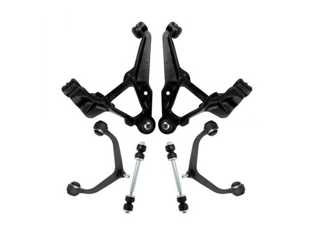 Front Upper and Lower Control Arms with Ball Joints and Sway Bar Links (11-19 Sierra 2500 HD)